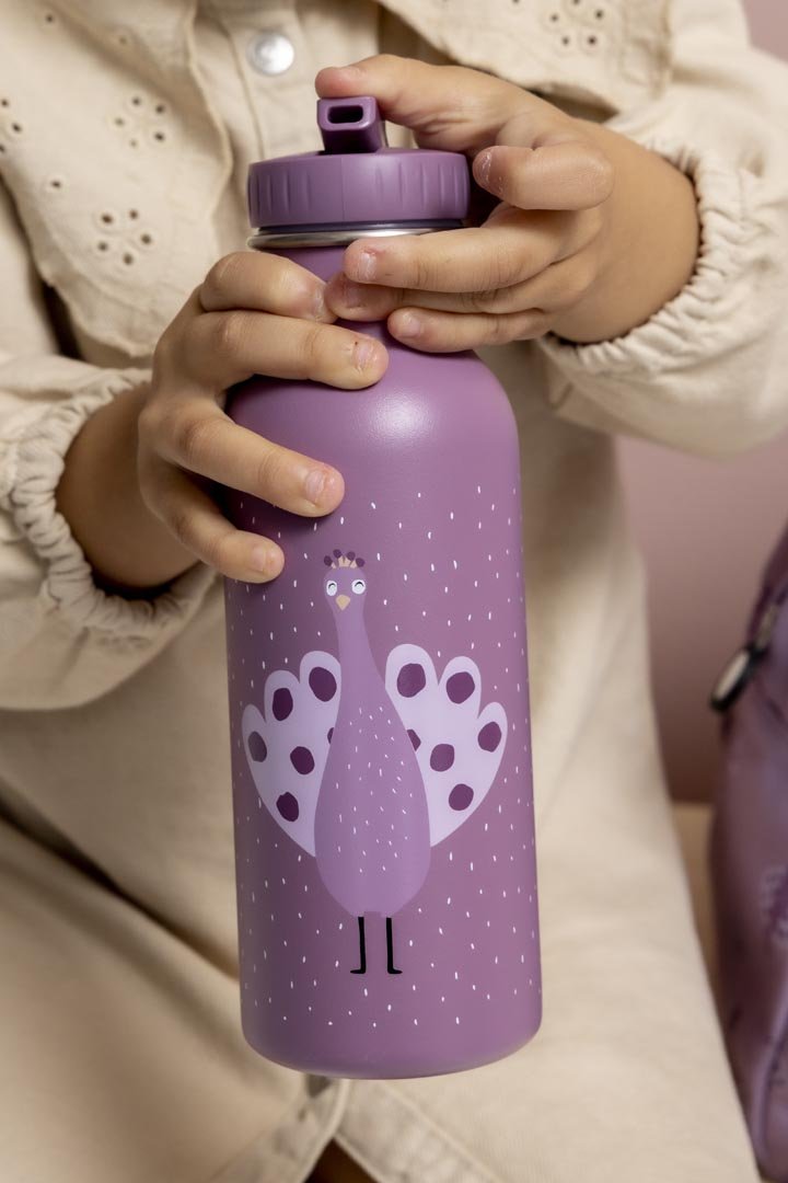 Stalen drinkfles Mrs. Peacock - 500 ml - Drinkflessen Trixie - In den Olifant