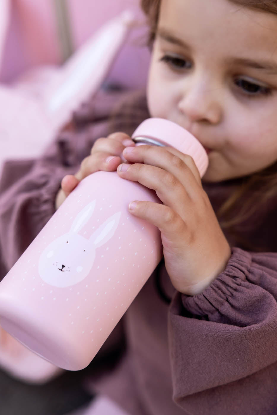 Stalen Drinkfles Mrs. Rabbit - 350 ml - Drinkflessen Trixie - In den Olifant