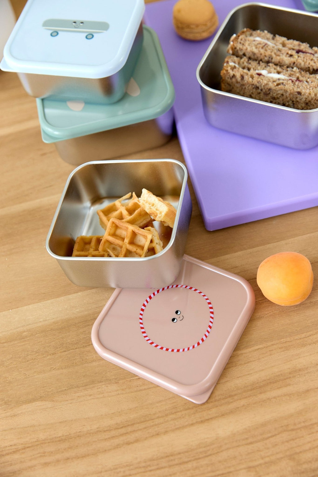 Stalen snackdozen Tiny Team Cat - set van 3 - Lunchboxen en snackdoosjes Lässig - In den Olifant