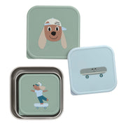 Stalen snackdozen Tiny Team Dog - set van 3 - Lunchboxen en snackdoosjes Lässig - In den Olifant