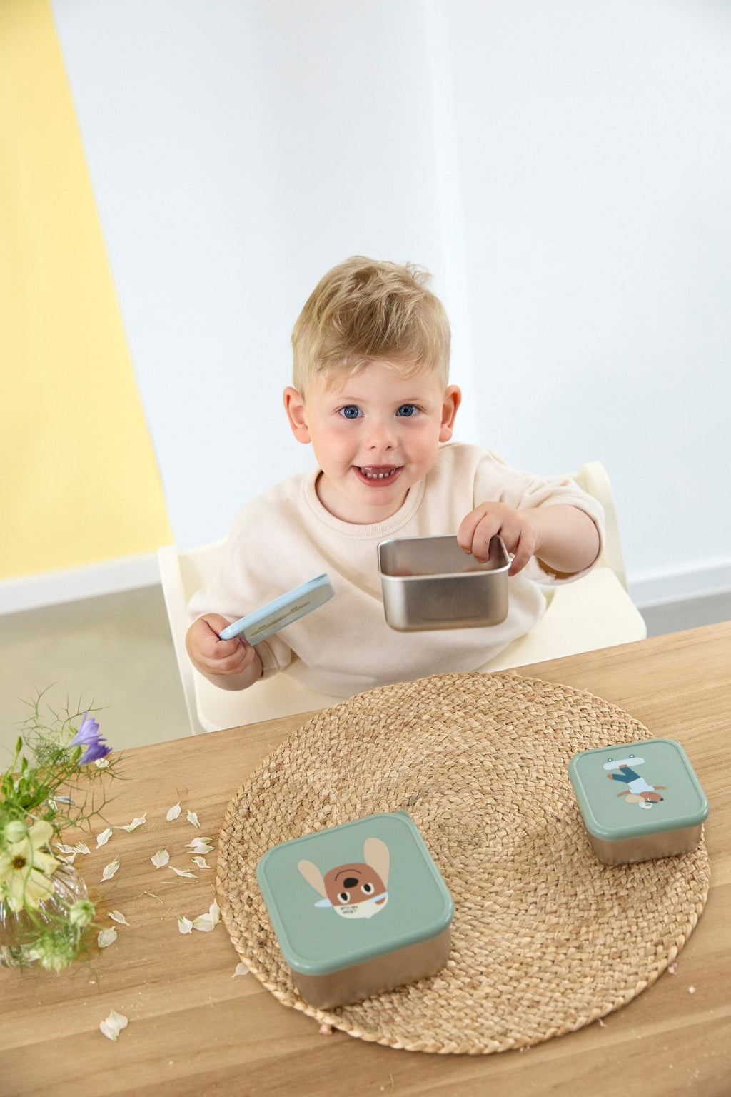 Stalen snackdozen Tiny Team Dog - set van 3 - Lunchboxen en snackdoosjes Lässig - In den Olifant