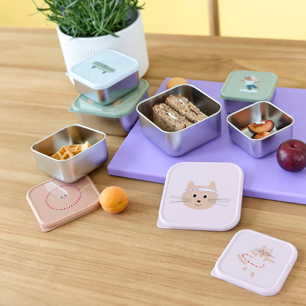 Stalen snackdozen Tiny Team Dog - set van 3 - Lunchboxen en snackdoosjes Lässig - In den Olifant