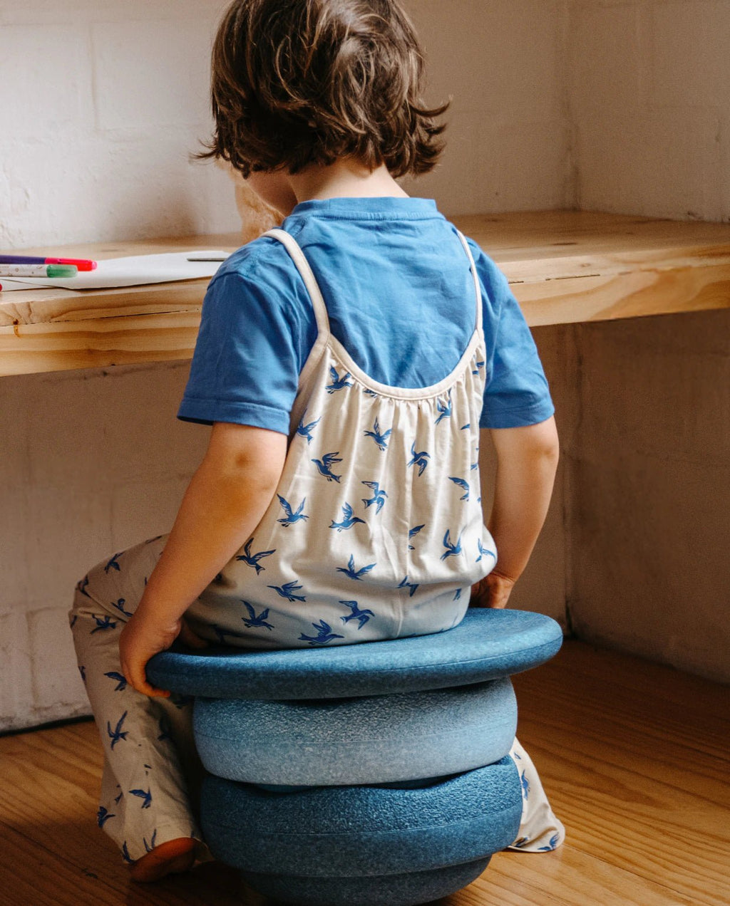 Stapelstein Board - Schemerblauw - Balansspeelgoed Stapelstein - In den Olifant