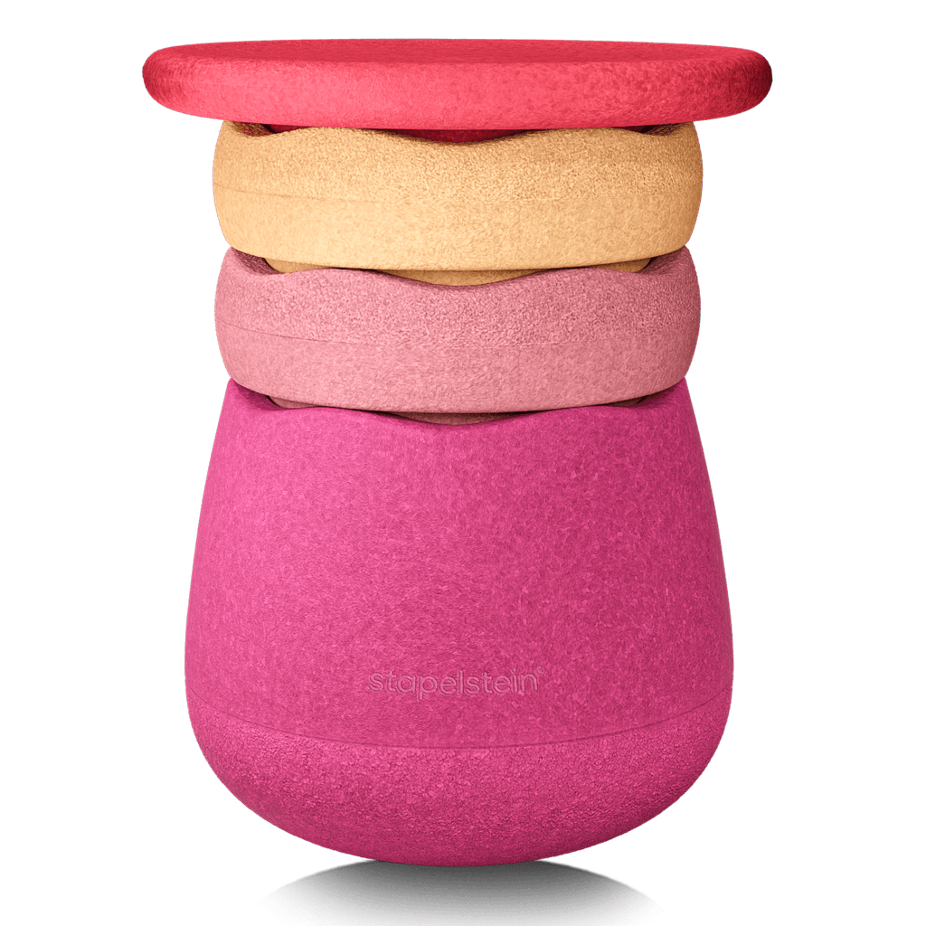 Stapelstein® Dynamic All Flowers - set van 4 - Open ended speelgoed Stapelstein - In den Olifant