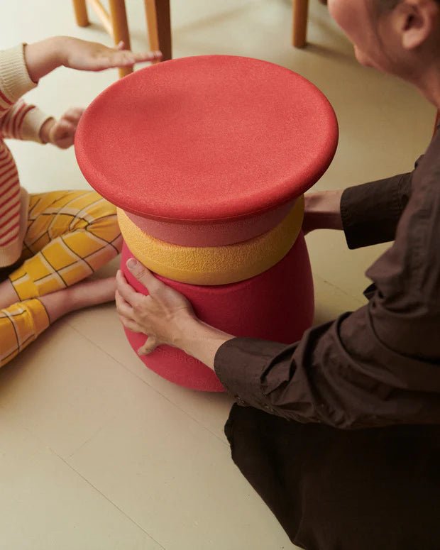 Stapelstein® Dynamic All Flowers - set van 4 - Poefs en kinderzetels Stapelstein - In den Olifant