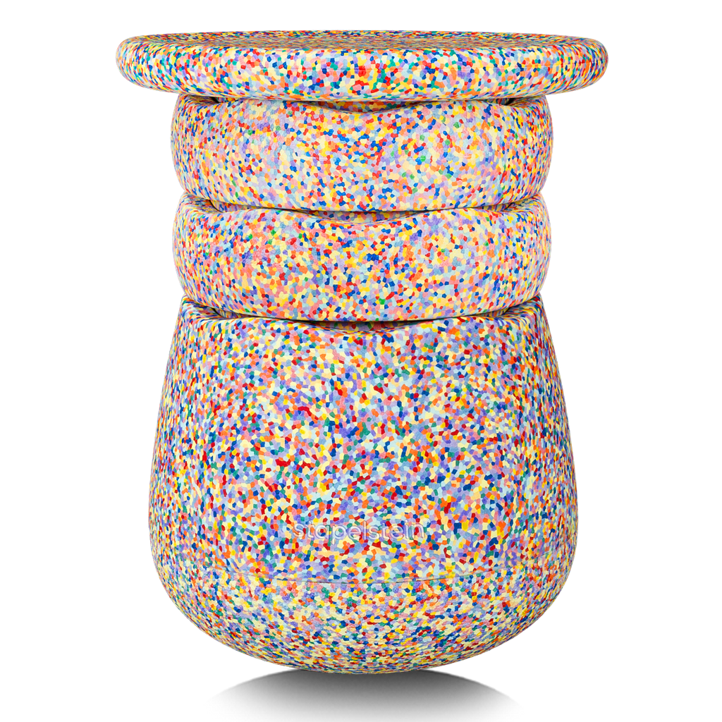 Stapelstein® Dynamic All Super Confetti - set van 4 - Open ended speelgoed Stapelstein - In den Olifant