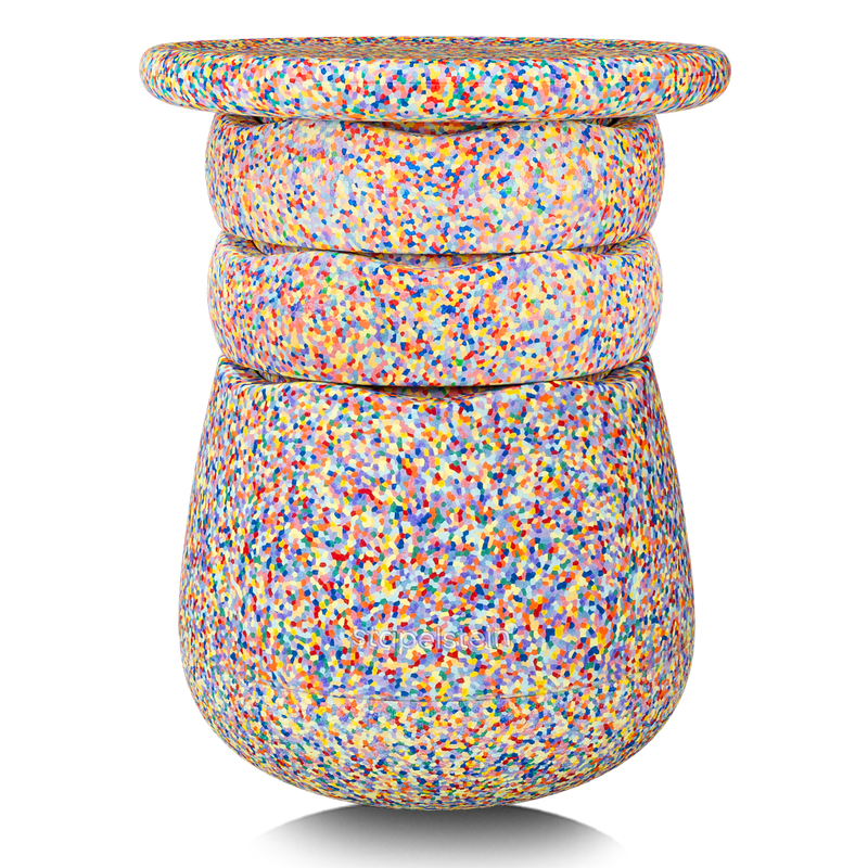 Stapelstein® Dynamic All Super Confetti - set van 4 - Open ended speelgoed Stapelstein - In den Olifant