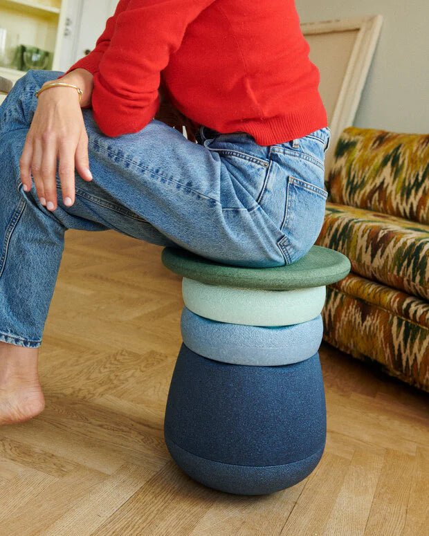 Stapelstein® Dynamic All Waters & Greens - set van 4 - Poefs en kinderzetels Stapelstein - In den Olifant