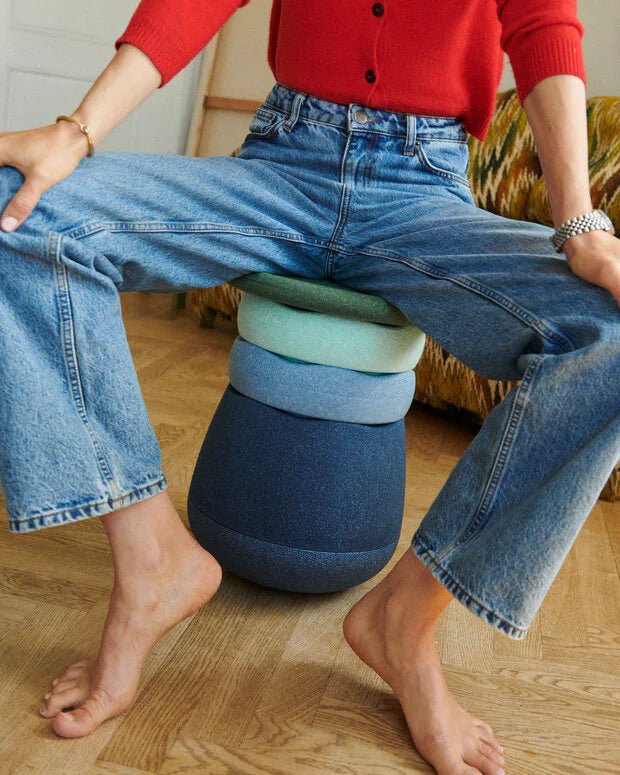 Stapelstein® Dynamic All Waters & Greens - set van 4 - Poefs en kinderzetels Stapelstein - In den Olifant