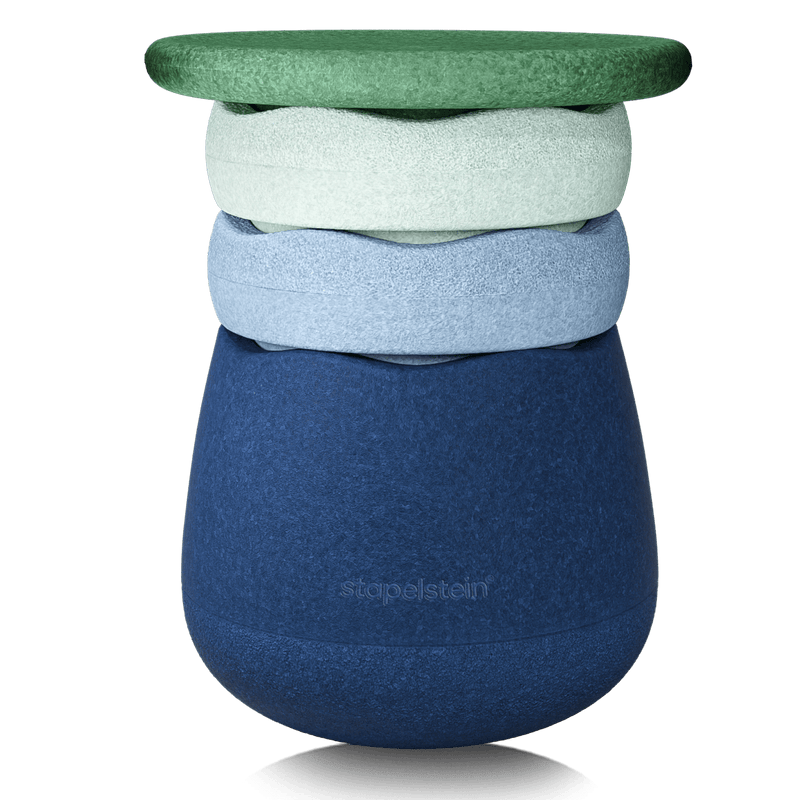 Stapelstein® Dynamic All Waters & Greens - set van 4 - Open ended speelgoed Stapelstein - In den Olifant