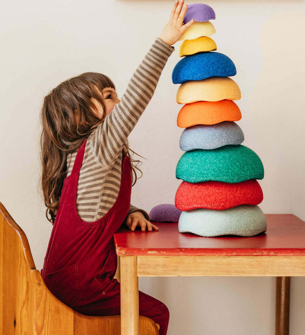 Stapelstein® Dynamic Complete Super Confetti - 10 delig - Open ended speelgoed Stapelstein - In den Olifant