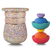 Stapelstein® Dynamic Complete Super Confetti - 10 delig - Open ended speelgoed Stapelstein - In den Olifant