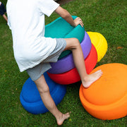 Stapelstein® GROW Rainbow Classic - set van 6 XL stenen - Open ended speelgoed Stapelstein - In den Olifant