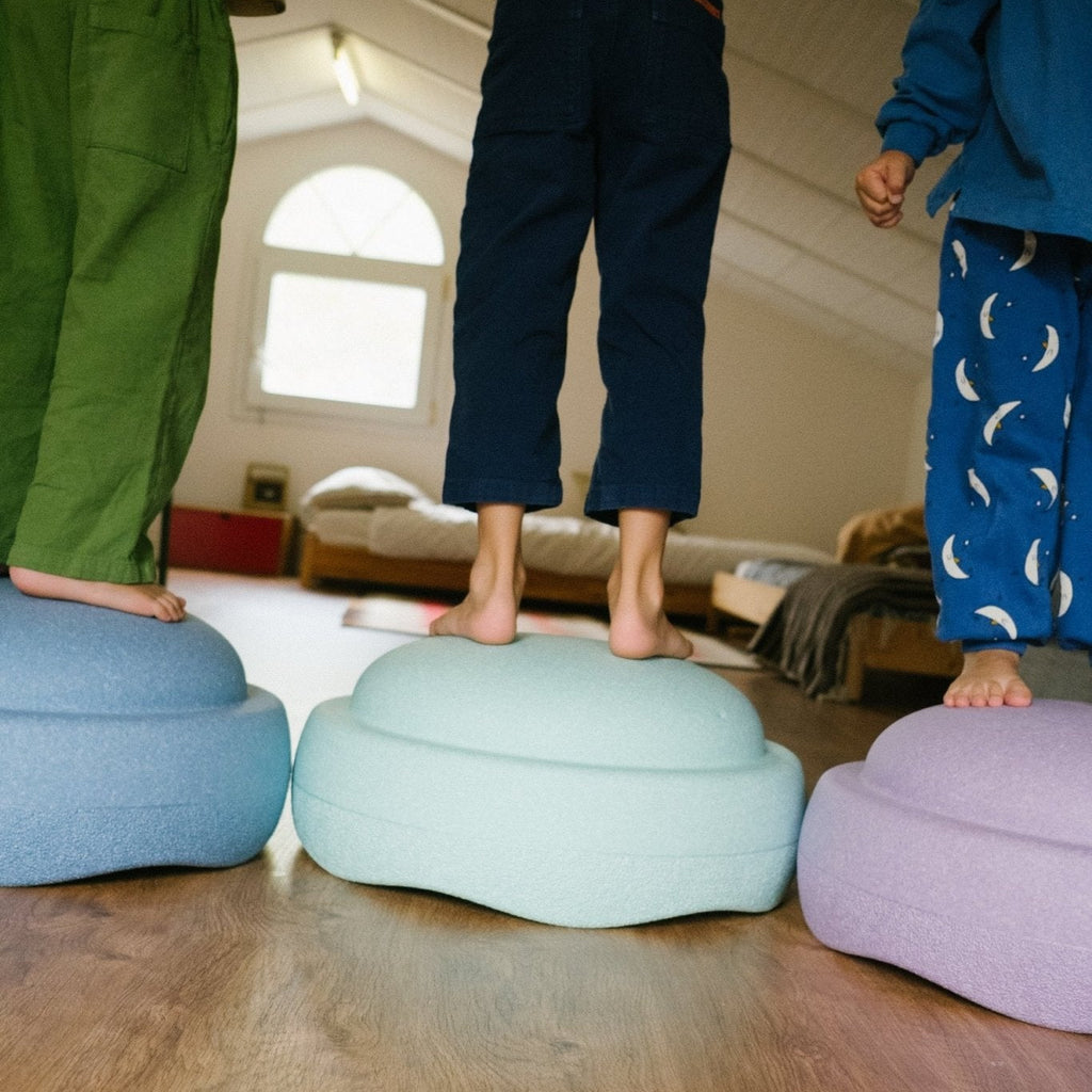 Stapelstein® Grow Rainbow Pastel - set van 6 XL stenen - Open ended speelgoed Stapelstein - In den Olifant