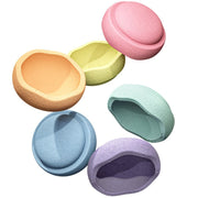 Stapelstein® Grow Rainbow Pastel - set van 6 XL stenen - Open ended speelgoed Stapelstein - In den Olifant