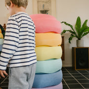 Stapelstein® Grow Rainbow Pastel - set van 6 XL stenen - Open ended speelgoed Stapelstein - In den Olifant