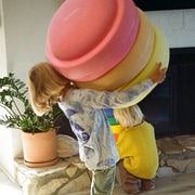 Stapelstein® Grow Rainbow Pastel - set van 6 XL stenen - Open ended speelgoed Stapelstein - In den Olifant