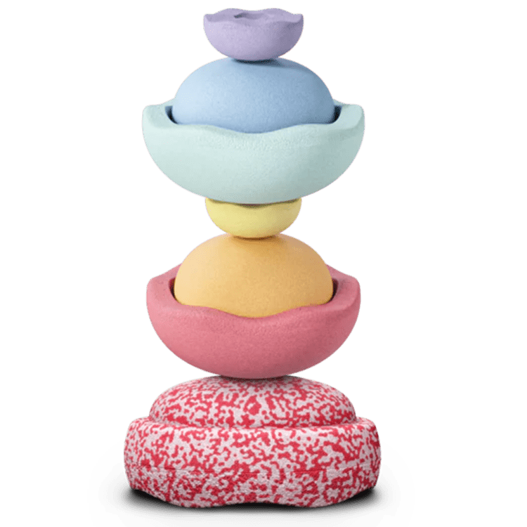 Stapelstein Inside Pastel Blush - set van 7 - Sorteer - en stapelspeelgoed Stapelstein - In den Olifant