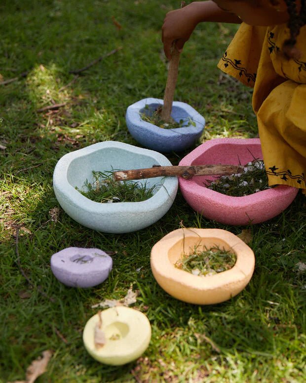 Stapelstein Inside Pastel - set van 8 - Open ended speelgoed Stapelstein - In den Olifant