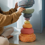 Stapelstein Inside Pastel - set van 8 - Open ended speelgoed Stapelstein - In den Olifant