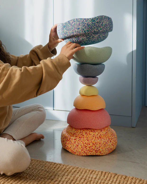 Stapelstein Inside Pastel - set van 8 - Open ended speelgoed Stapelstein - In den Olifant