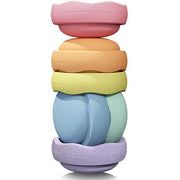 Stapelstein® Original Mini - Rainbow Pastel - Set Van 6 - Stapelstein Stapelstein - In den Olifant