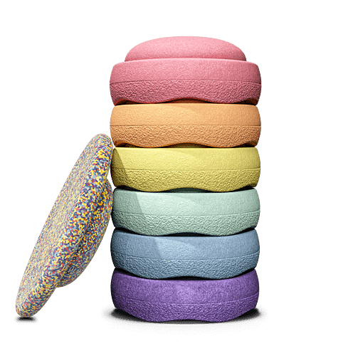 Stapelstein Rainbow Set Pastel | 6+1