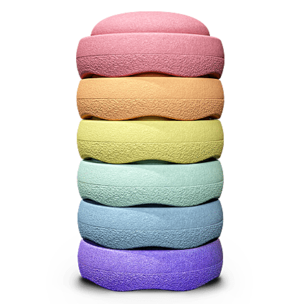 Stapelstein Original Rainbow Pastel - Set Van 6