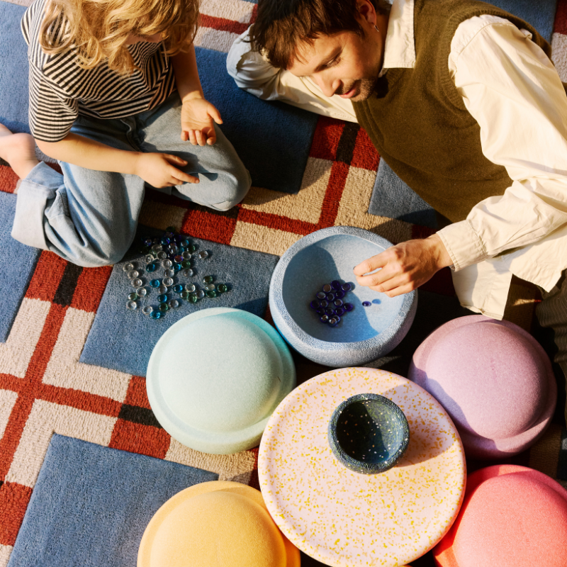 Stapelstein Spring Special Rainbow Set Pastel - set van 6 + 1 balansbord + 1 GRATIS mini - Open ended speelgoed Stapelstein - In den Olifant