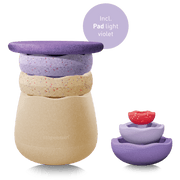 Stapelstein® Winter Special Dynamic complete - set van 7 + Pad Light Violet - Open ended speelgoed Stapelstein - In den Olifant