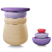 Stapelstein® Winter Special Dynamic complete - set van 7 + Pad Light Violet - Open ended speelgoed Stapelstein - In den Olifant