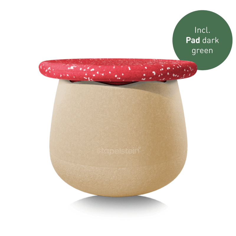 Stapelstein® Winter Special Dynamic Small - set van 2 + Pad Dark Green - Kinderzetels en poefs Stapelstein - In den Olifant