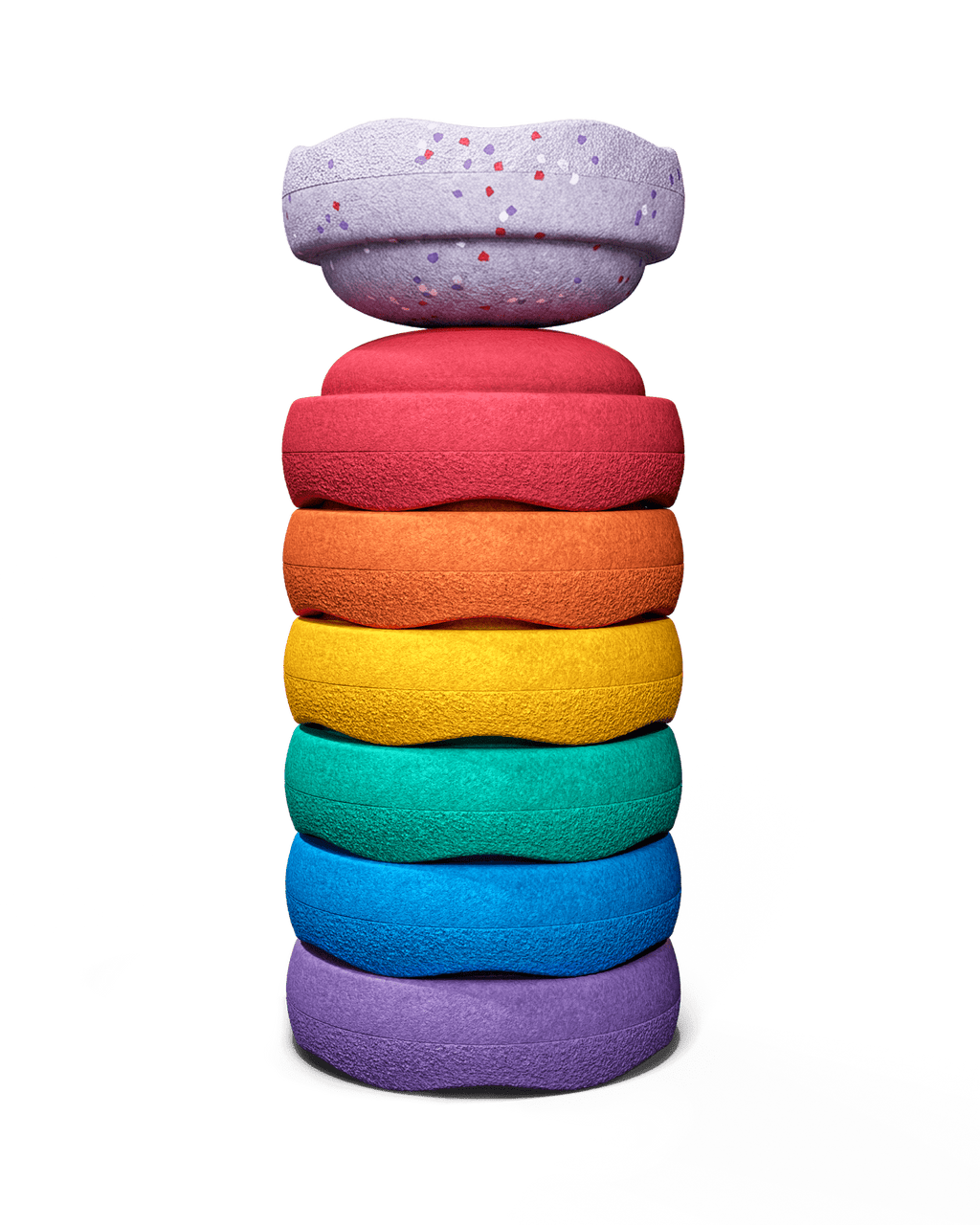 Stapelstein® Winter Special Mini rainbow classic - set van 6 + 1 limited edition steen - Stapelspeelgoed Stapelstein - In den Olifant