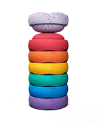 Stapelstein® Winter Special Mini rainbow classic - set van 6 + 1 limited edition steen - Stapelspeelgoed Stapelstein - In den Olifant