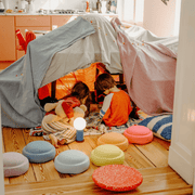 Stapelstein® Winter Special Rainbow Set Pastel - set van 6 + balansbord - Open ended speelgoed Stapelstein - In den Olifant