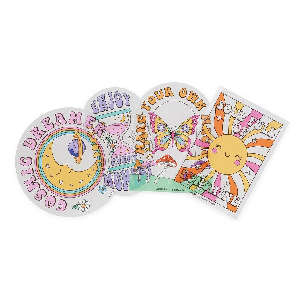 Statische Raamstickers Rainbow Maker Groovy - set van 4 - Stickers en stickersets Legami - In den Olifant