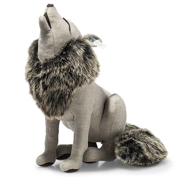 Knuffel Wolf Best Of Selection Howling Wolf Light Brown - 38 Cm