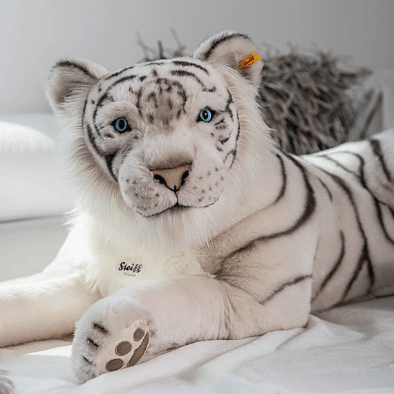 Grote Knuffeltijger Tuhin The White Tiger, White - 110 cm