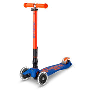 Step Maxi Micro foldable LED Blue Orange Neon - 5 tot 12 jaar - Steppen Micro Mobility - In den Olifant