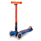 Step Maxi Micro foldable LED Blue Orange Neon - 5 tot 12 jaar - Steppen Micro Mobility - In den Olifant