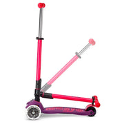 Step Maxi Micro foldable LED Purple Pink Neon - 5 tot 12 jaar - Steppen Micro Mobility - In den Olifant