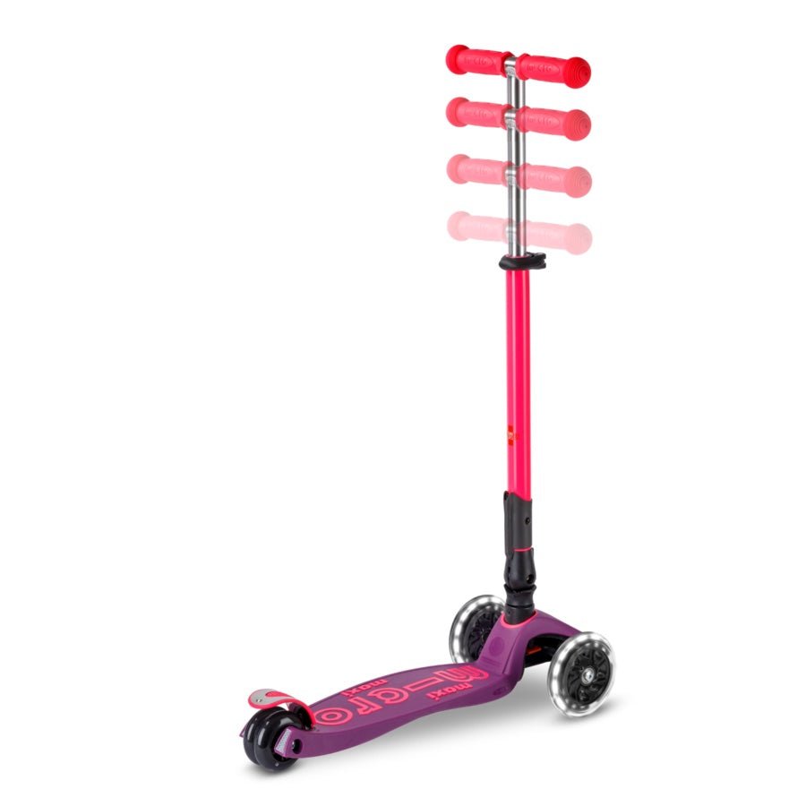 Step Maxi Micro foldable LED Purple Pink Neon - 5 tot 12 jaar - Steppen Micro Mobility - In den Olifant