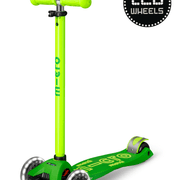 Step met 3 wielen Maxi Micro Deluxe LED groen geel neon - 5 tot 12 jaar - Steppen Micro Mobility - In den Olifant