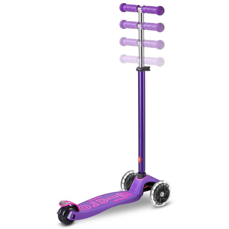 Step met 3 wielen Maxi Micro Deluxe LED Purple - 5 tot 12 jaar - Steppen Micro Mobility - In den Olifant