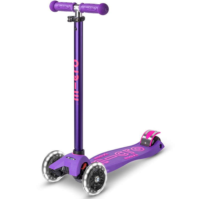 Step met 3 wielen Maxi Micro Deluxe LED Purple - 5 tot 12 jaar - Steppen Micro Mobility - In den Olifant