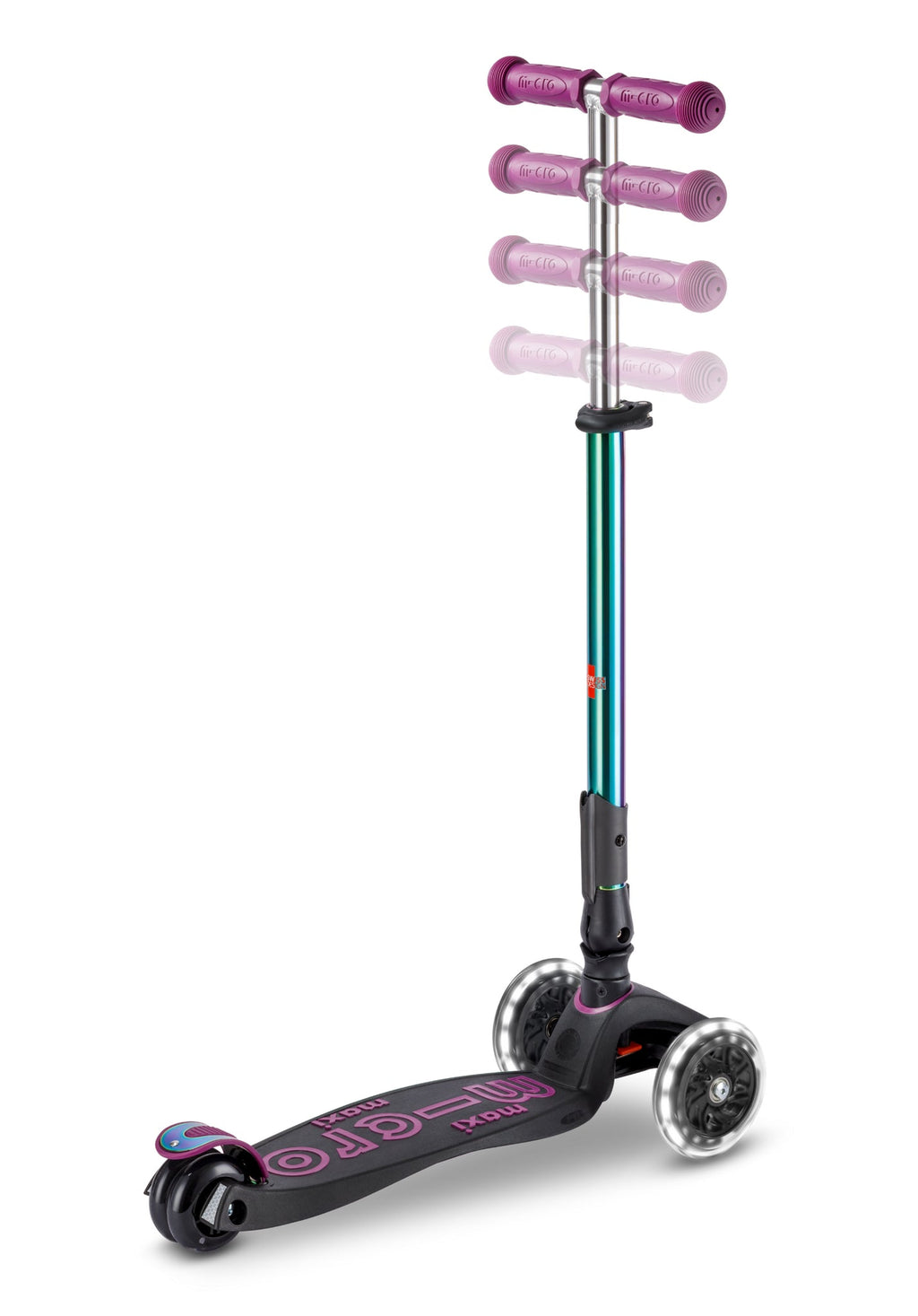 Step met 3 wielen Maxi Micro Foldable LED Neochrome paars - 5 tot 12 jaar - Steppen Micro Mobility - In den Olifant
