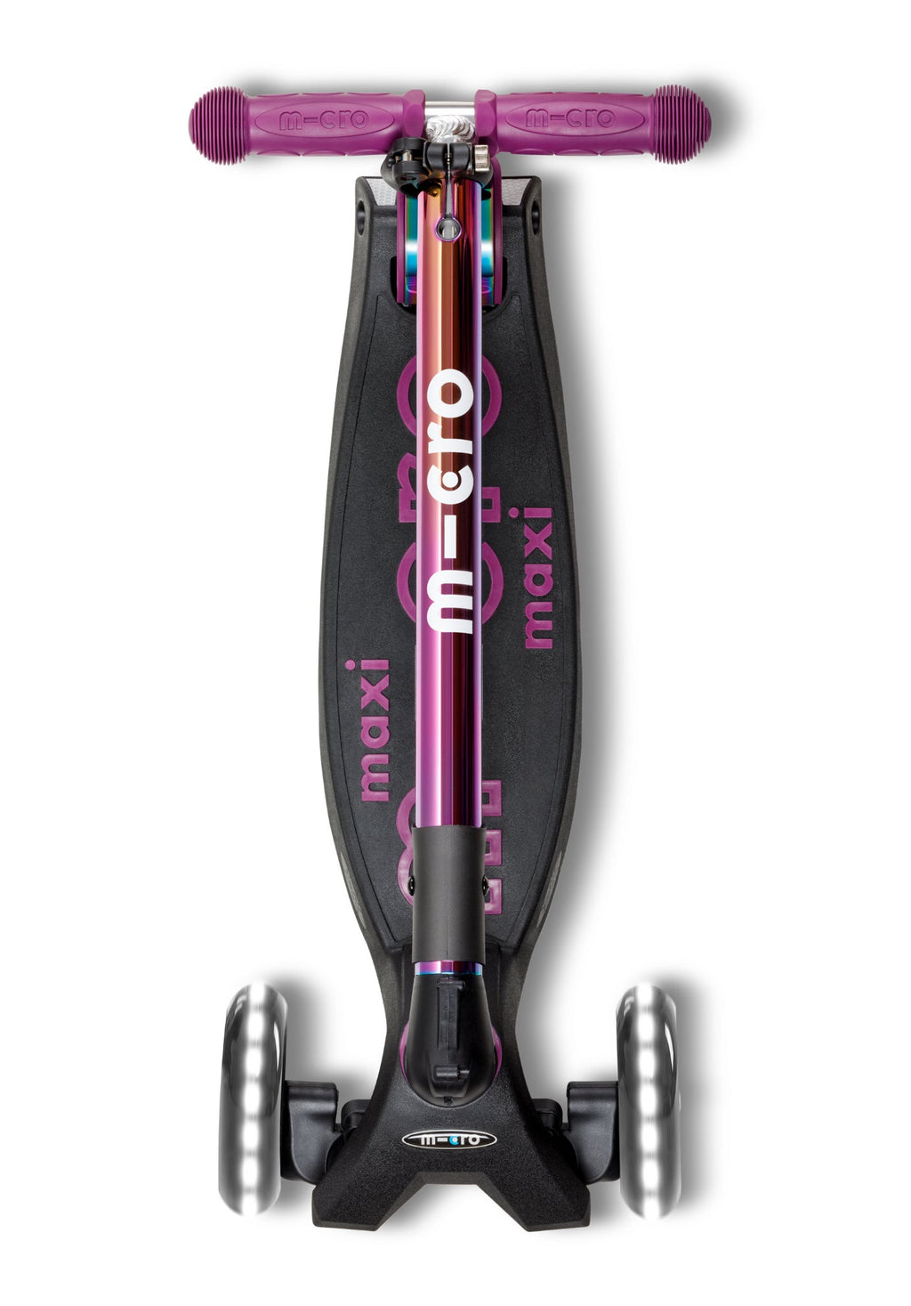 Step met 3 wielen Maxi Micro Foldable LED Neochrome paars - 5 tot 12 jaar - Steppen Micro Mobility - In den Olifant