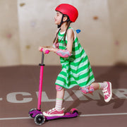 Step met 3 wielen Maxi Micro step Deluxe LED paars roze neon - Steppen Micro Mobility - In den Olifant