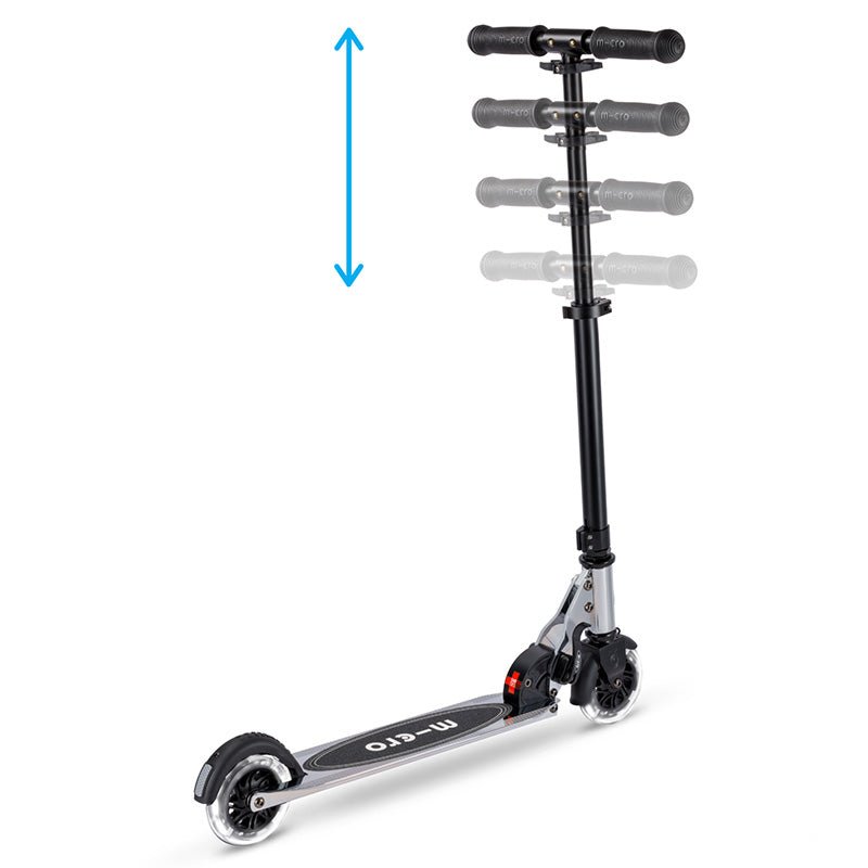 Step Micro Sprite LED Scooter Silverchrome - 5 jaar tot volwassenen - Steppen Micro Mobility - In den Olifant