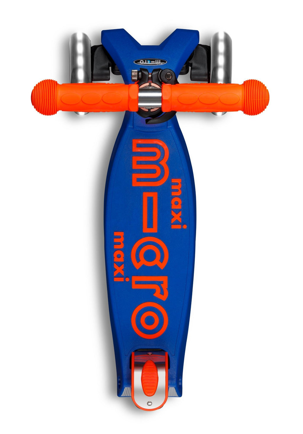 Step op 3 wielen Maxi Micro Deluxe LED blauw oranje neon - 5 tot 12 jaar - Steppen Micro Mobility - In den Olifant